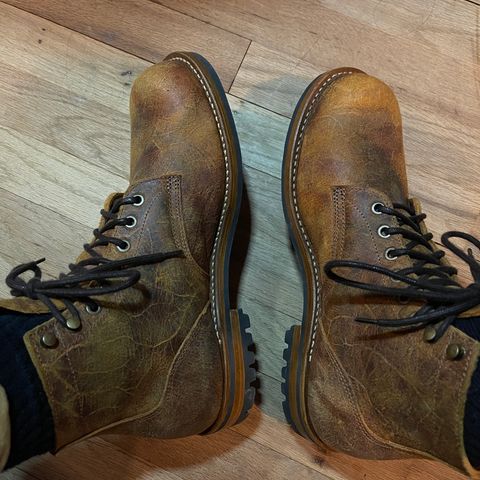 View photo of Truman Plain Toe Boot in C.F. Stead Coach Rambler