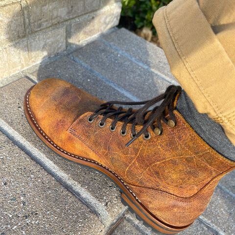 View photo of Truman Plain Toe Boot in C.F. Stead Coach Rambler