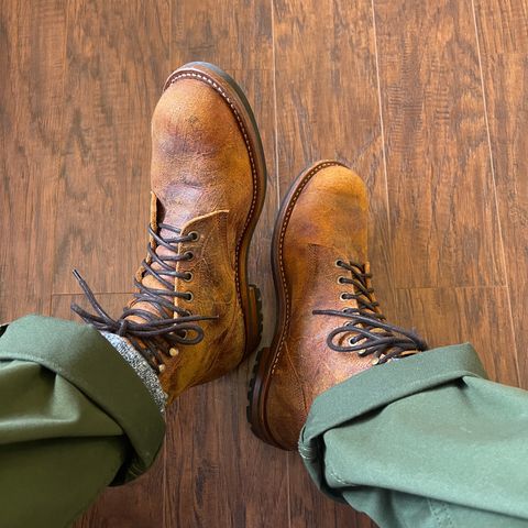 Truman Plain Toe Boot in C.F. Stead Coach Rambler