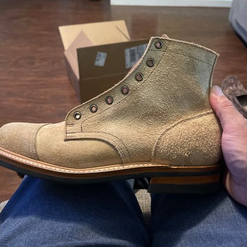 Truman Cap Toe Boot in Wooly Bully Roughout