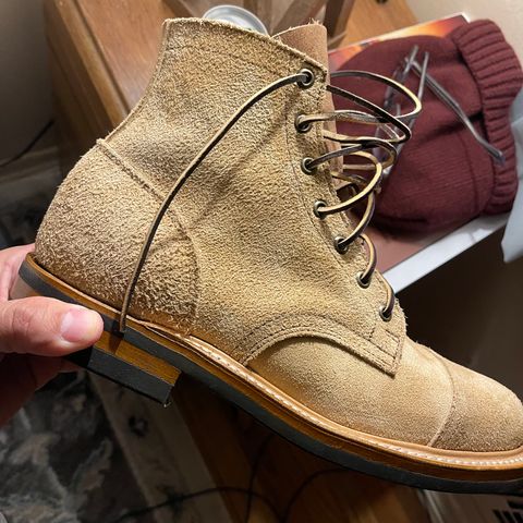 Truman Cap Toe Boot in Wooly Bully Roughout