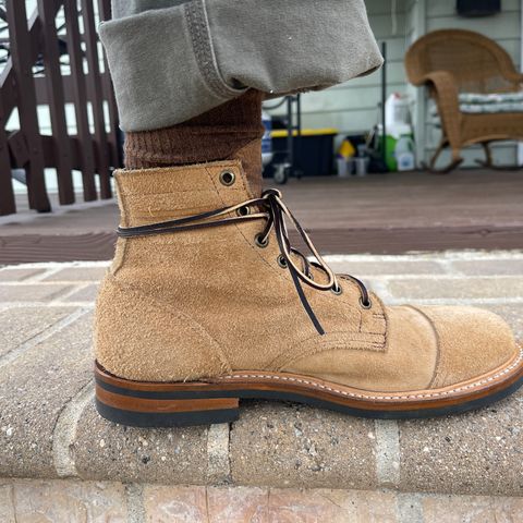 Truman Cap Toe Boot in Wooly Bully Roughout