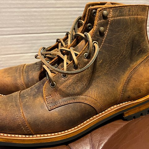 Truman Cap Toe Boot in Gallun Cognac Teton Stag