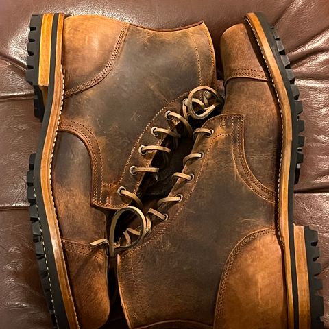 Truman Cap Toe Boot in Gallun Cognac Teton Stag