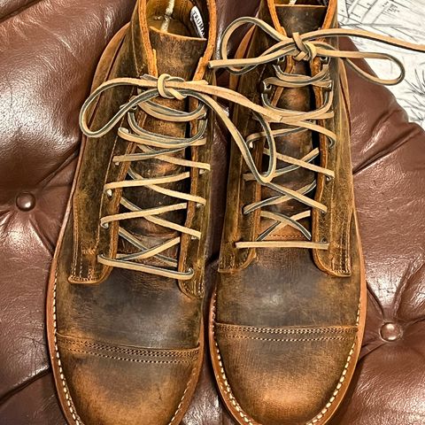 Truman Cap Toe Boot in Gallun Cognac Teton Stag