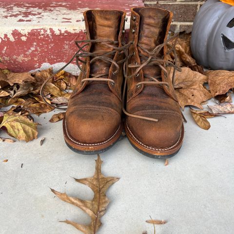 Truman Cap Toe Boot in Gallun Cognac Teton Stag