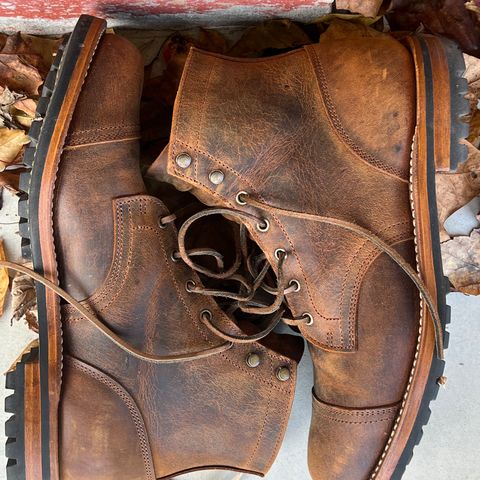Truman Cap Toe Boot in Gallun Cognac Teton Stag