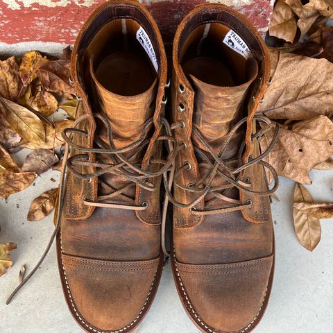 Truman Cap Toe Boot in Gallun Cognac Teton Stag