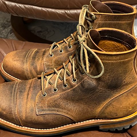 Truman Cap Toe Boot in Gallun Cognac Teton Stag