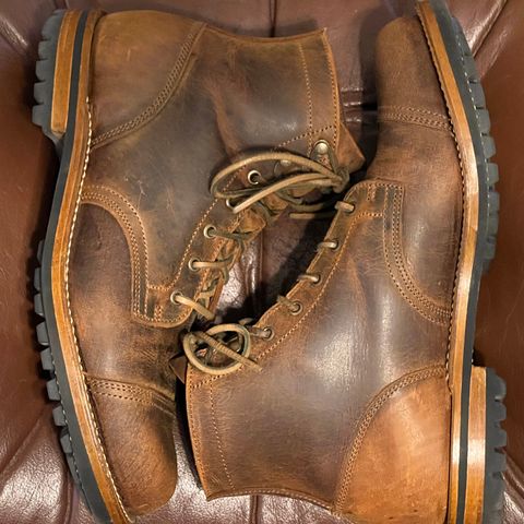 Truman Cap Toe Boot in Gallun Cognac Teton Stag