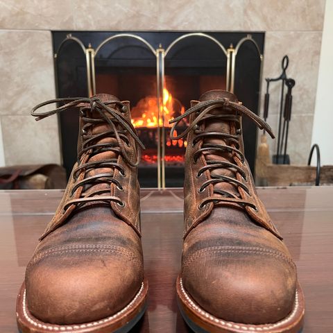 Truman Cap Toe Boot in Gallun Cognac Teton Stag