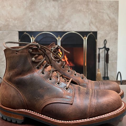Truman Cap Toe Boot in Gallun Cognac Teton Stag