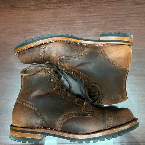 Truman Cap Toe Boot in Gallun Cognac Teton Stag