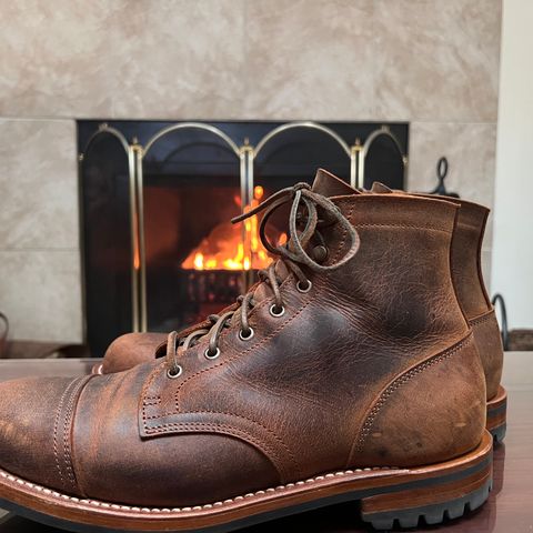 Truman Cap Toe Boot in Gallun Cognac Teton Stag