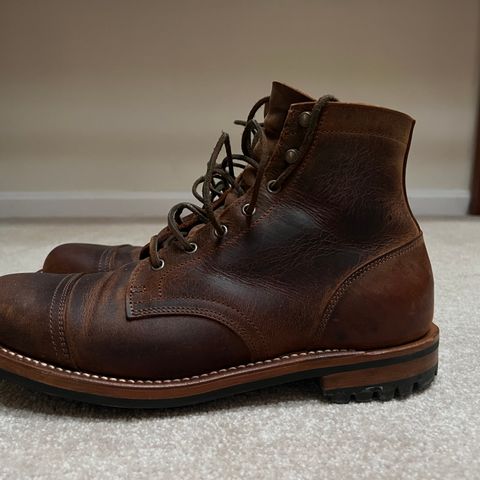 Truman Cap Toe Boot in Gallun Cognac Teton Stag