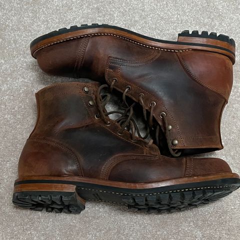 Truman Cap Toe Boot in Gallun Cognac Teton Stag