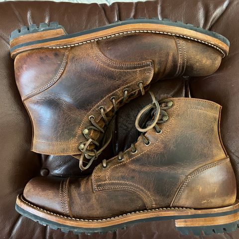 Truman Cap Toe Boot in Gallun Cognac Teton Stag