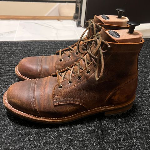 Truman Cap Toe Boot in Gallun Cognac Teton Stag