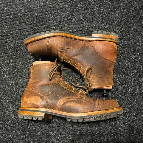 Truman Cap Toe Boot in Gallun Cognac Teton Stag