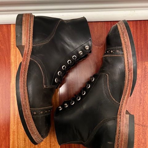 View photo of Oak Street Bootmakers Field Boot in Horween Black Chromexcel