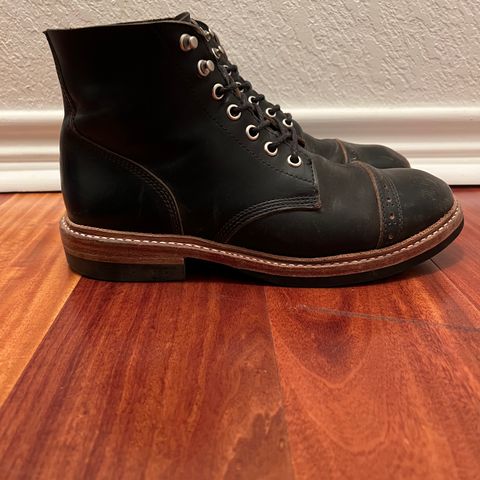 View photo of Oak Street Bootmakers Field Boot in Horween Black Chromexcel