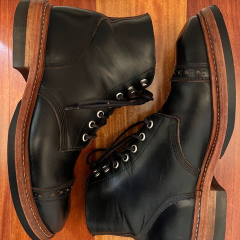 View photo of Oak Street Bootmakers Field Boot in Horween Black Chromexcel