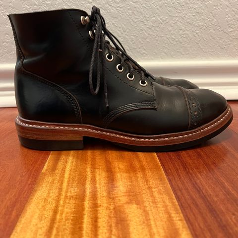 View photo of Oak Street Bootmakers Field Boot in Horween Black Chromexcel