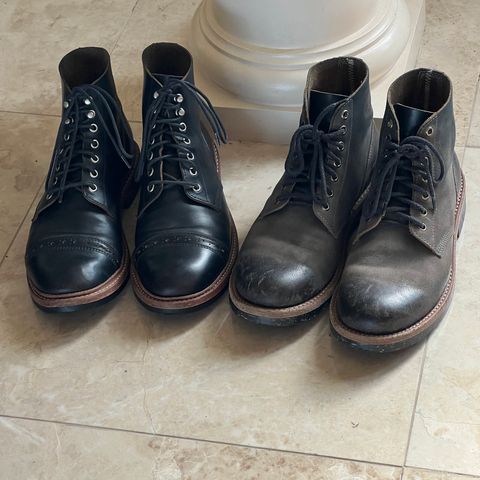 View photo of Oak Street Bootmakers Field Boot in Horween Black Chromexcel