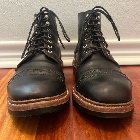 View photo of Oak Street Bootmakers Field Boot in Horween Black Chromexcel