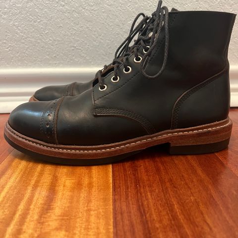 View photo of Oak Street Bootmakers Field Boot in Horween Black Chromexcel