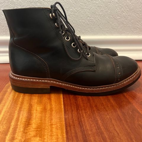 View photo of Oak Street Bootmakers Field Boot in Horween Black Chromexcel