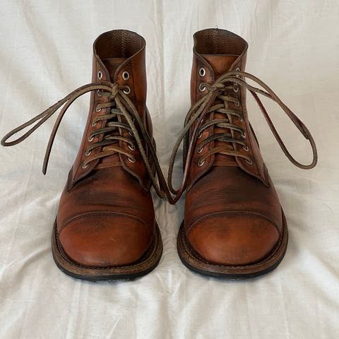 Oak Street Bootmakers Cap-toe Field Boot in Tempesti Brown Overdye Camello Asportabile