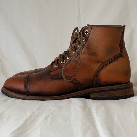 Oak Street Bootmakers Cap-toe Field Boot in Tempesti Brown Overdye Camello Asportabile