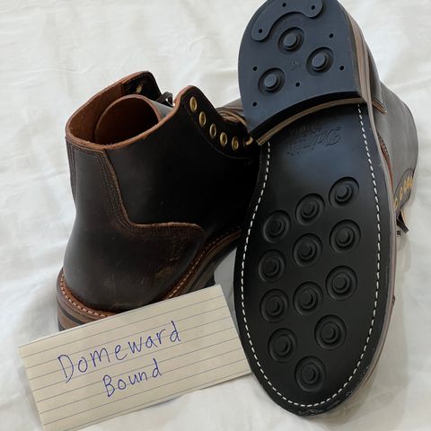 Oak Street Bootmakers Cap-toe Field Boot in Tempesti Brown Overdye Camello Asportabile