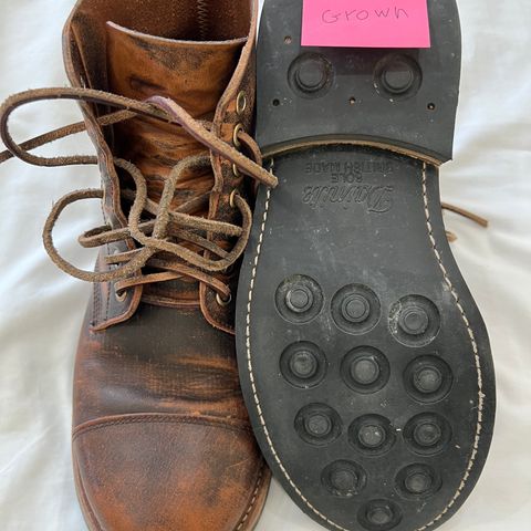 Oak Street Bootmakers Cap-toe Field Boot in Tempesti Brown Overdye Camello Asportabile