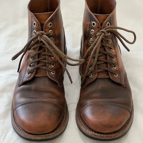 Oak Street Bootmakers Cap-toe Field Boot in Tempesti Brown Overdye Camello Asportabile