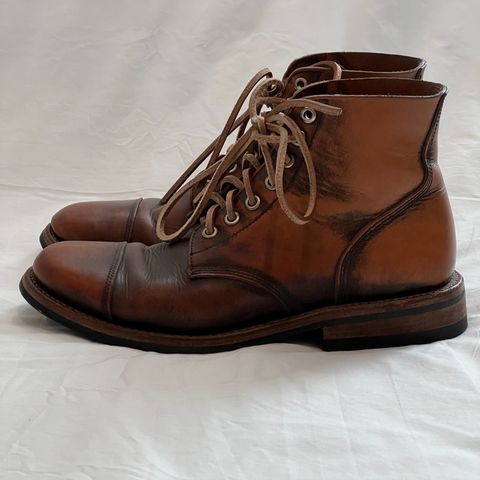 Oak Street Bootmakers Cap-toe Field Boot in Tempesti Brown Overdye Camello Asportabile