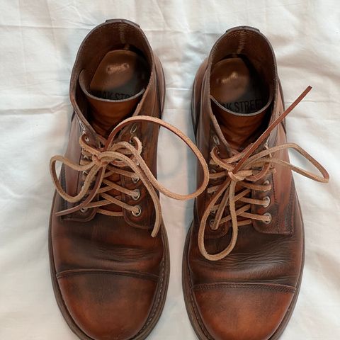 Oak Street Bootmakers Cap-toe Field Boot in Tempesti Brown Overdye Camello Asportabile