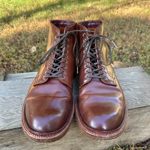 Alden Plain Toe Boot in Horween Color 2 Shell Cordovan