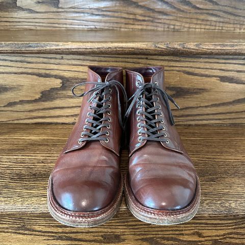 Alden Plain Toe Boot in Horween Color 2 Shell Cordovan
