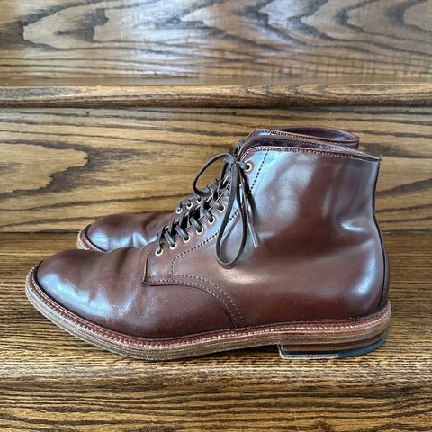 Alden Plain Toe Boot in Horween Color 2 Shell Cordovan