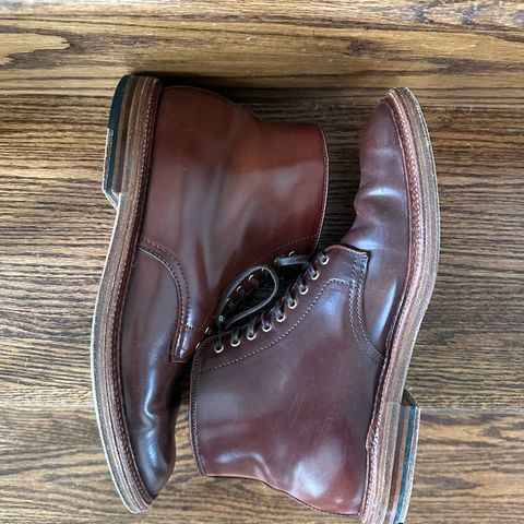 Alden Plain Toe Boot in Horween Color 2 Shell Cordovan