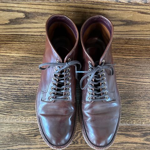 Alden Plain Toe Boot in Horween Color 2 Shell Cordovan