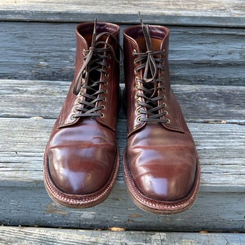 Alden Plain Toe Boot in Horween Color 2 Shell Cordovan