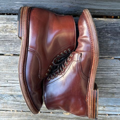 Alden Plain Toe Boot in Horween Color 2 Shell Cordovan