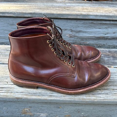 Alden Plain Toe Boot in Horween Color 2 Shell Cordovan