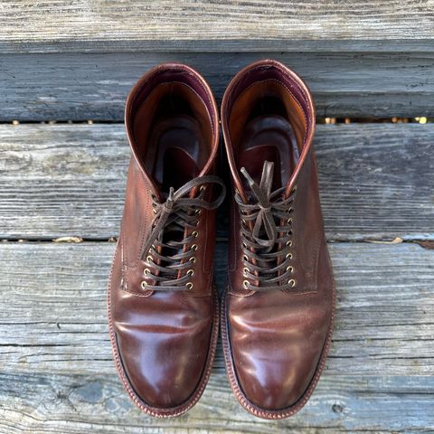 Alden Plain Toe Boot in Horween Color 2 Shell Cordovan