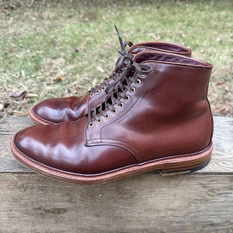 Alden Plain Toe Boot in Horween Color 2 Shell Cordovan