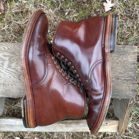 Alden Plain Toe Boot in Horween Color 2 Shell Cordovan