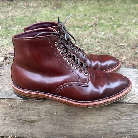Alden Plain Toe Boot in Horween Color 2 Shell Cordovan